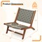 Natural-Grey Teak Wood Nylon Patio Chair with Ergonomic Design